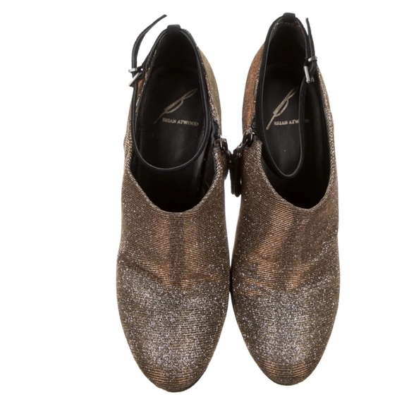 "Fruitera" metallic glitter ankle booties heels - Picture 4 of 7